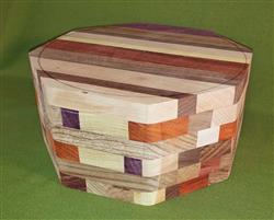 Bowl #480 - Crazy Eclectic Crisscross Segmented Bowl Blank ~ 9 1/2" x 4 3/4" ~ $109.99